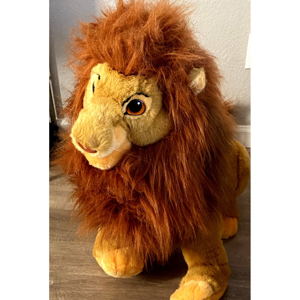 Walt Disney Licensed Jumbo 28 29 30 Adult Simba Mufasa Lion King Plush Rare VTG